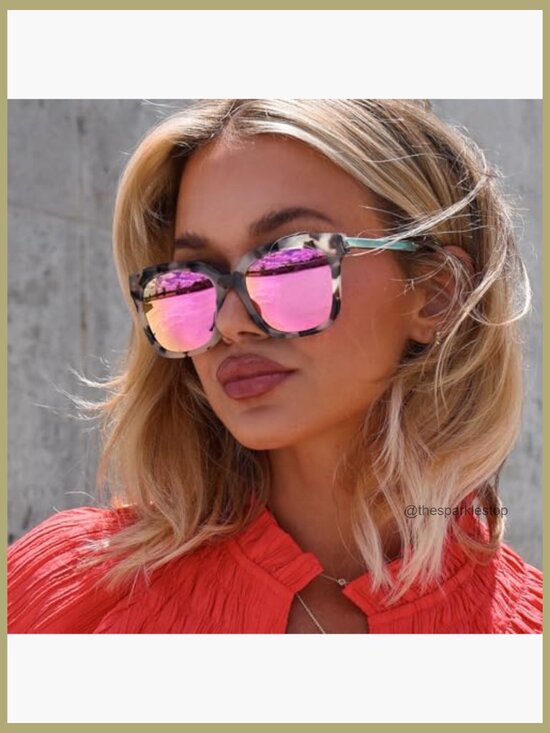 Oversized Square Sunglasses with UV400 Protection, Premium Handcut Acetate & main image 6